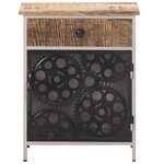 vidaXL Table de chevet 40x30x50 cm Bois de manguier brut