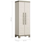 Keter Armoire de rangement polyvalente Excellence Beige et taupe 182cm