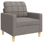 vidaXL Ensemble de canapés 3 Pièces avec coussins décoratifs taupe tissu