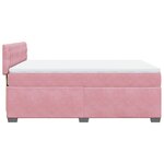 vidaXL Sommier à lattes de lit avec matelas Rose 160x200 cm Velours