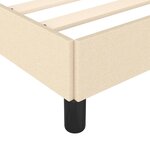 vidaXL Cadre de lit sans matelas crème 140x200 cm tissu