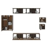 vidaXL Ensemble de meubles TV 8 Pièces Chêne marron Bois d'ingénierie