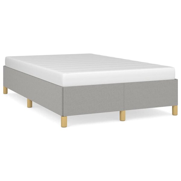 vidaXL Cadre de lit Gris clair 120x200 cm Tissu