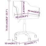 vidaXL Chaises pivotantes à manger lot de 2 Gris foncé Velours