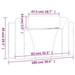 vidaXL Coussin de tête de lit noir et blanc 100 cm similicuir