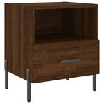 vidaXL Tables de chevet 2 Pièces chêne marron 40x35x47 5 cm