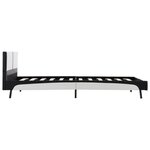 vidaXL Cadre de lit Blanc et noir Similicuir 90x200 cm