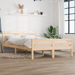 vidaXL Cadre de lit sans matelas bois massif 120x190 cm