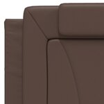 vidaXL Coussin de tête de lit marron 100 cm similicuir