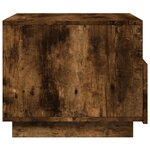 vidaXL Table basse avec lumières LED chêne fumé 50x49x40 cm