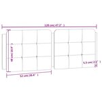 vidaXL Coussin de tête de lit cappuccino 120 cm similicuir