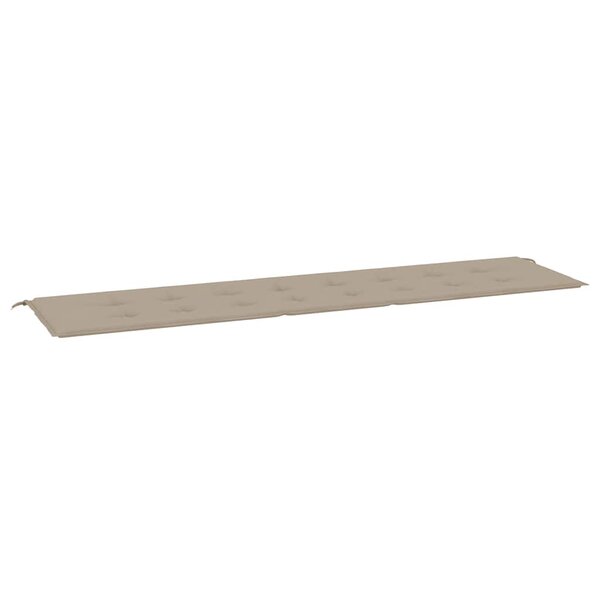 vidaXL Coussin de banc de jardin taupe 200x50x4 cm tissu oxford