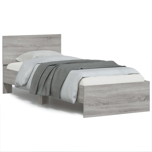 vidaXL Cadre de lit sans matelas avec tête de lit 90x200 cm