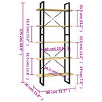 vidaXL Bibliothèque à 5 niveaux 80x30x175 cm Bois de pin