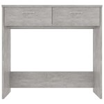 Bureau table poste de travail meuble d'ordinateur informatique étude 80 x 40 x 75 cm bois d’ingénierie gris 02_0023846