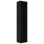 vidaXL Bibliothèque Noir 40x30x189 cm Bois d’ingénierie