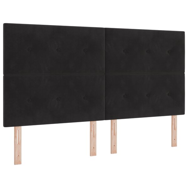 Tête de lit vidaXL capitonnée noire 180 cm en velours
