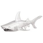 vidaXL Sculpture requin Argent 68x20x24 cm Aluminium