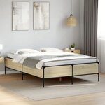 vidaXL Cadre de lit sans matelas chêne sonoma 150x200 cm