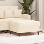 vidaXL Repose-pied Crème 70x55x41 cm Velours