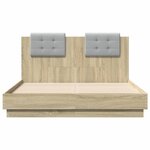 vidaXL Cadre de lit sans matelas chêne sonoma 140x190 cm