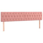 vidaXL Tête de lit à LED Rose 180x7x78/88 cm Velours