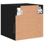 vidaXL Meuble TV mural avec lumières LED noir 30x28 5x30 cm