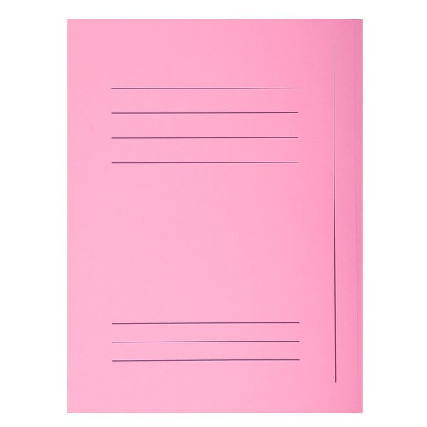 Paquet 50 Chemises Imprimées 3 Rabats Super 210 - 24x32cm - Rose - Exacompta