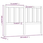 vidaXL Tête de lit Blanc 156x4x100 cm Bois massif de pin