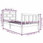 vidaXL Cadre de lit sans matelas bois de pin massif