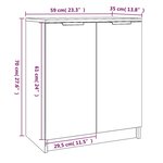 vidaXL Armoire à chaussures Chêne Sonoma 59x35x70 cm Bois d'ingénierie