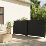 vidaXL Auvent latéral rétractable noir 120x1200 cm