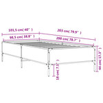 vidaXL Cadre de lit sans matelas chêne fumé 100x200 cm