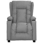vidaXL Fauteuil Gris Similicuir