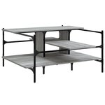 vidaXL Table basse sonoma gris 100x100x48 5 cm bois d'ingénierie