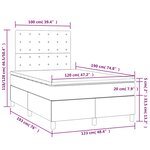 vidaXL Sommier à lattes de lit matelas LED gris 120x190 cm similicuir