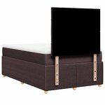 vidaXL Sommier à lattes de lit avec matelas Marron foncé 120x200 cm