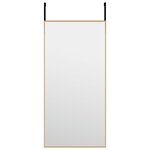vidaXL Miroir de porte Doré 30x60 cm Verre et aluminium