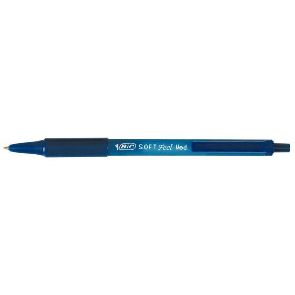 Stylo bille BIC Soft Feel rétractable bleu