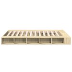vidaXL Cadre de lit sans matelas chêne sonoma 150x200 cm