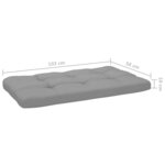 vidaXL Salon de jardin palette 4Pièces avec coussins pin imprégné de gris