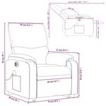 vidaXL Fauteuil inclinable de massage électrique noir similicuir