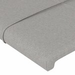 vidaXL Cadre de lit avec tête de lit Gris clair 140x190 cm Tissu