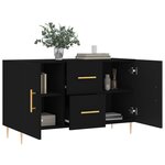 vidaXL Buffet noir 100x36x60 cm bois d'ingénierie