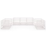 Salon de jardin meuble d'extérieur ensemble de mobilier 7 pièces blanc bois de pin massif 02_0017360