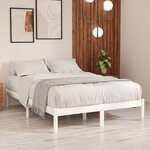 vidaXL Cadre de lit Blanc Bois de pin massif 120x200 cm