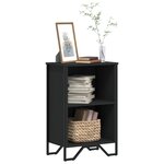 vidaXL Bibliothèque noir 50x31x74 5 cm bois d'ingénierie