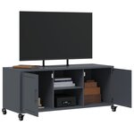 vidaXL Meuble TV anthracite 100 5x39x43 5 cm acier laminé à froid