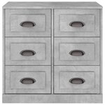 vidaXL Buffet gris béton 70x35 5x67 5 cm bois d'ingénierie
