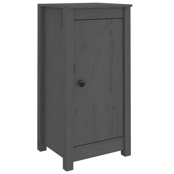 vidaXL Buffets 2 Pièces gris 39x35x80 cm bois massif de pin